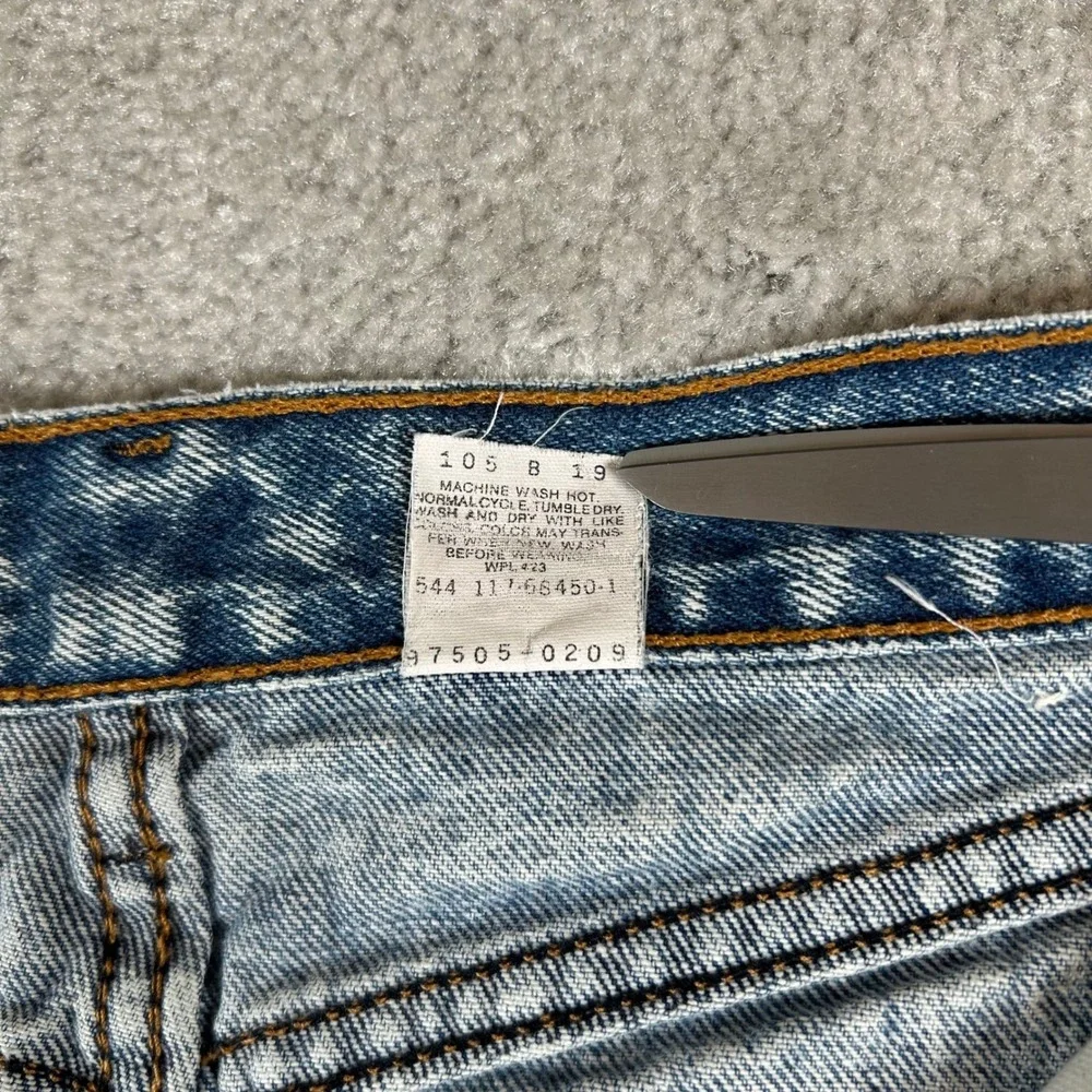 Vintage 80s 97505 Levi's Denim Skirt Womens 7 Blue Acid Wash High Waist USA Rare